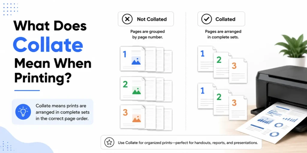 what does collate mean when printing