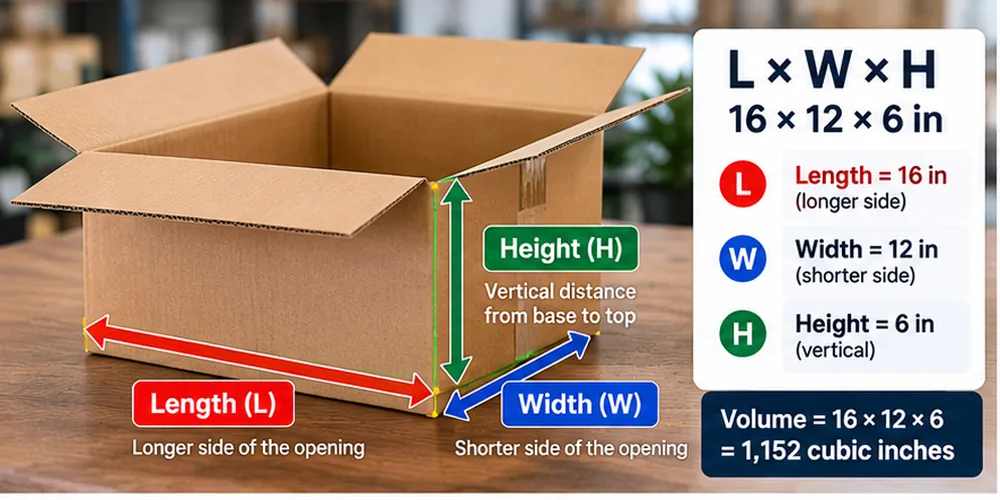 length width height